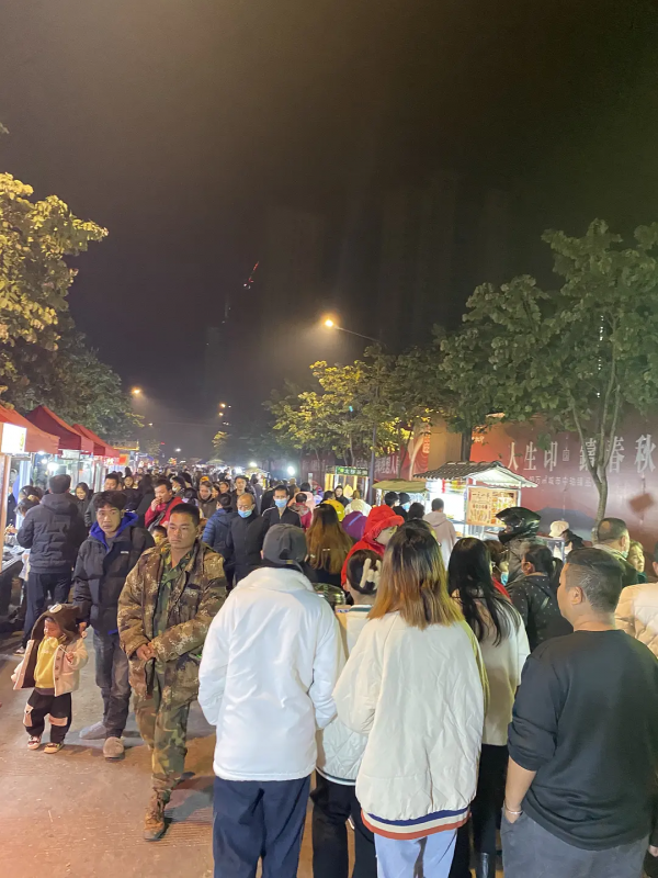 雲南紅河蒙自，大樹寨夜市