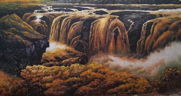 中國新彩墨藝術家鐘山石先生作品欣賞 中國新彩墨藝術家鐘山石先生作品欣賞