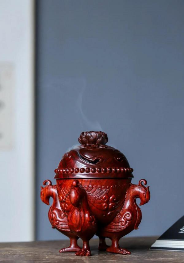 小葉紫檀 | 朱雀香爐
