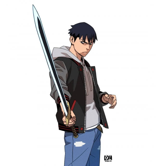 畫熱血漫畫的人設，真酷