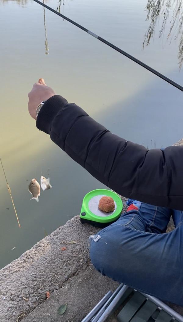 三五釣友相聚小清河，有說有笑豈不美哉