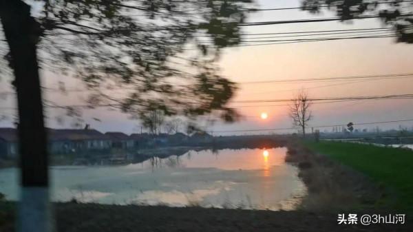 江漢平原上的日落時分