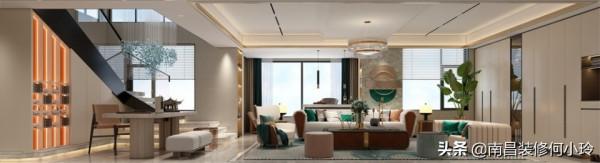 新力琥珀園220㎡複式樓現代輕奢，巖板+護牆板，這才叫真正的高階