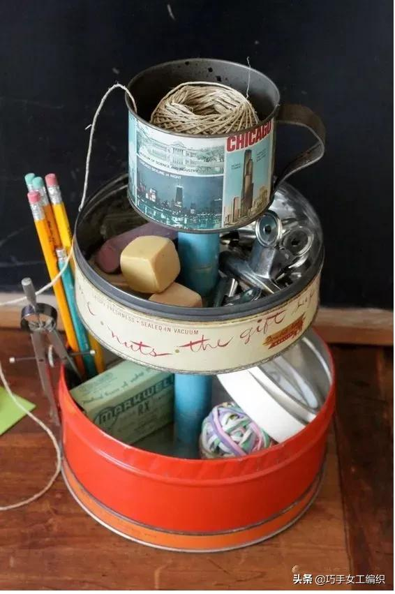 把廢舊的盤子碟子用這個方法摞起來，沒想到收納太強大了