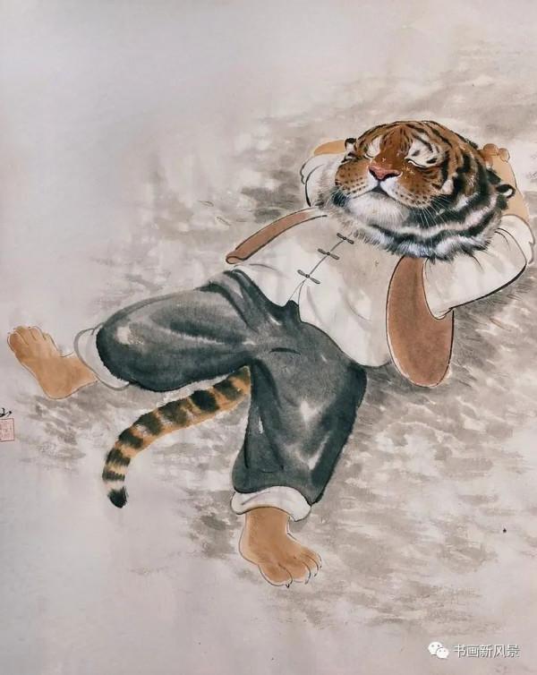 虎年虎畫：萌虎的幸福生活