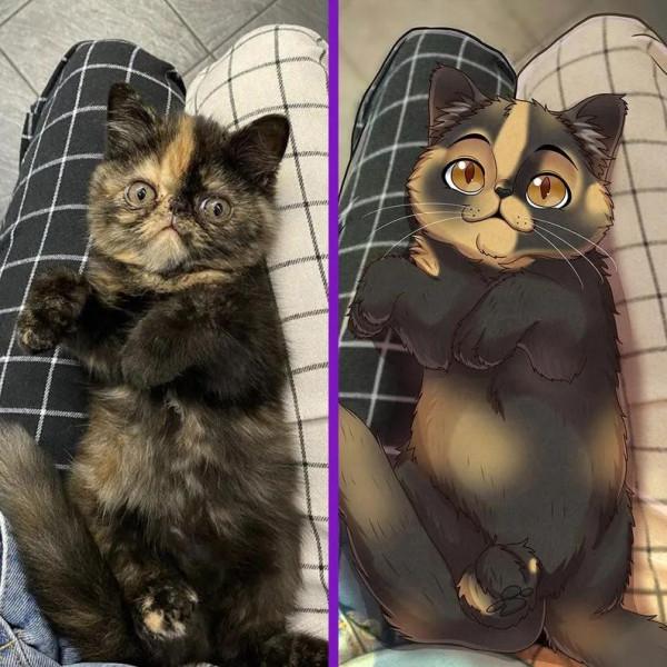 當狗狗貓咪變成可愛動畫形象，萌到你了嗎？