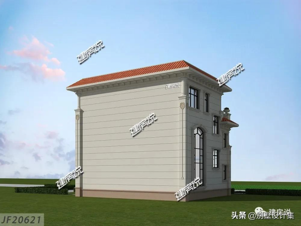 三層歐式別墅，外觀高階上檔次，不論從哪個角度都十分有層次感