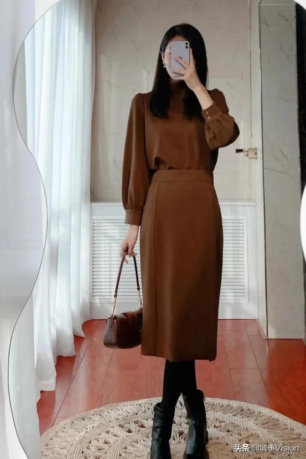 上班族穿什麼，黑色大衣秋變韓劇主播