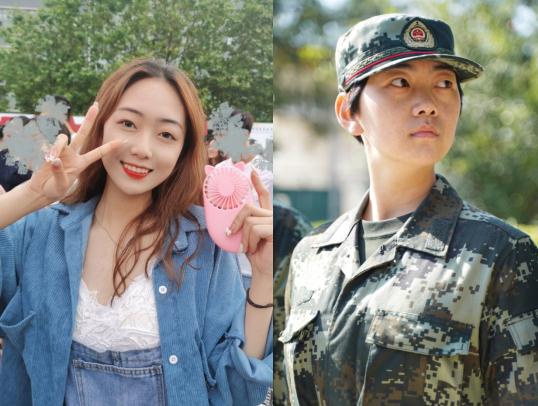 入伍前後對比照：軍營滿月“大變身”