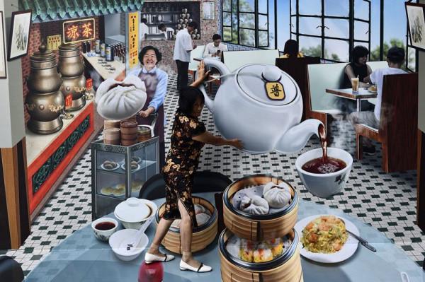 重慶彈子石老街裸眼3D畫走火 眾多遊客前來體驗拍照 重慶彈子石老街裸眼3D畫走火 眾多遊客前來體驗拍照