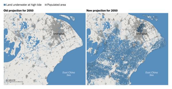 若冰川加速融化,海平面上升至66米,我國哪些一線城市會被淹沒? 若冰川加速融化,海平面上升至66米,我國哪些一線城市會被淹沒?