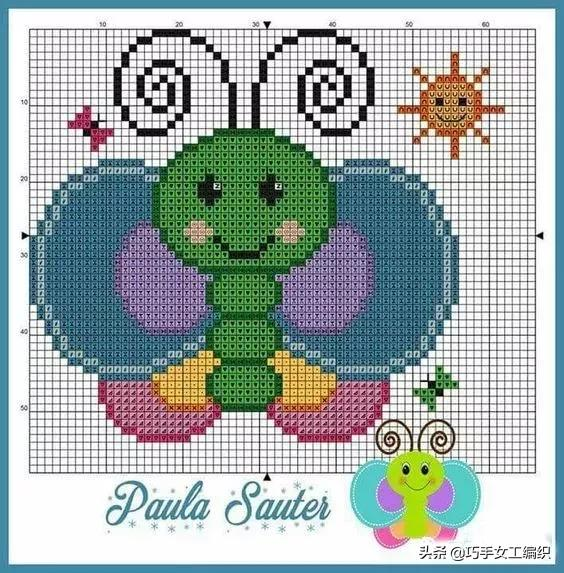 剩餘的十字繡線，在籃子上這樣刺繡，看完第一個就想收了