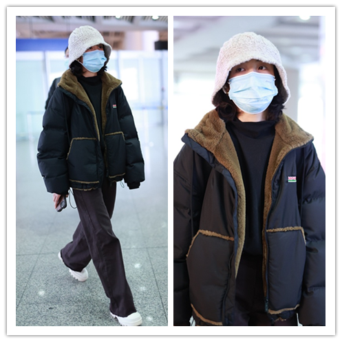 棕色的服裝氣質挺高階的，張子楓搭配得這麼隨便，還是很有氣質