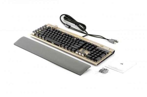 奢華氣質，美商海盜船 CorsairK100 璀璨金機械鍵盤簡評