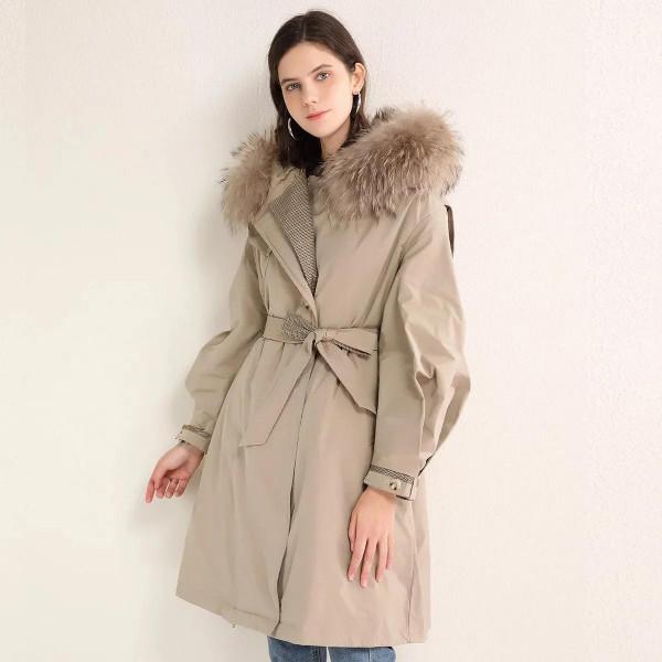 風衣式羽絨服改為活裡活面