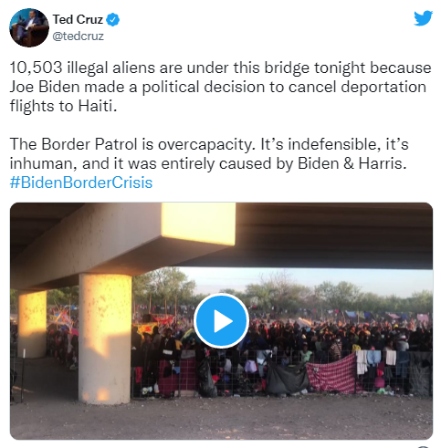 20年來罕見!上萬名非法移民聚集在美得州邊境大橋附近,場面驚人 20年來罕見!上萬名非法移民聚集在美得州邊境大橋附近,場面驚人