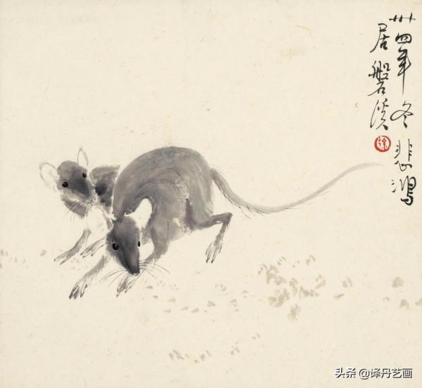 著名藝術家徐悲鴻唯一的一套十二生肖冊頁作品欣賞