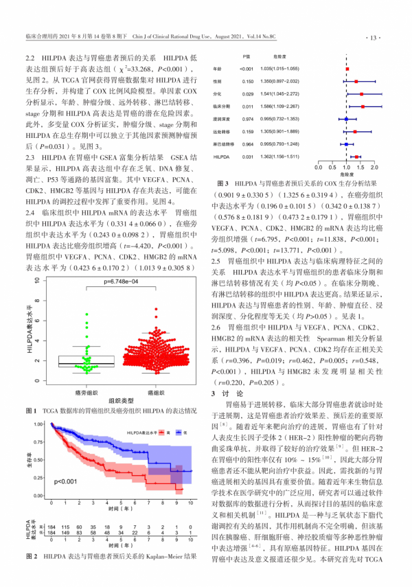 HILPDA 在胃癌中表達及與腫瘤侵襲遷移的關係 HILPDA 在胃癌中表達及與腫瘤侵襲遷移的關係
