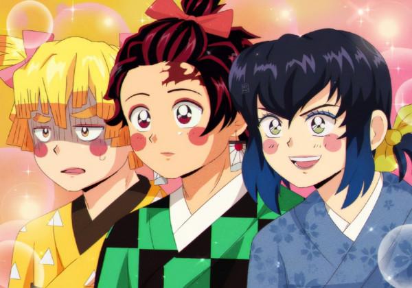 用90年代畫風開啟鬼滅之刃，義勇好可愛，禰豆子更美了