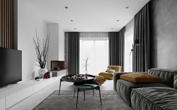 極簡主義，白色主調使得整體更加舒適、簡單、整潔