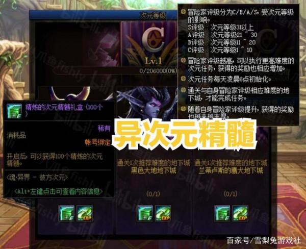 DNF：體驗服內容爆料，新增次元系統，新增全新獨一裝備