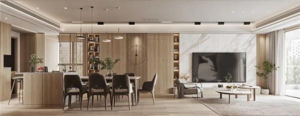 大理石+木格柵,這些背景牆案例給您參考 大理石+木格柵,這些背景牆案例給您參考