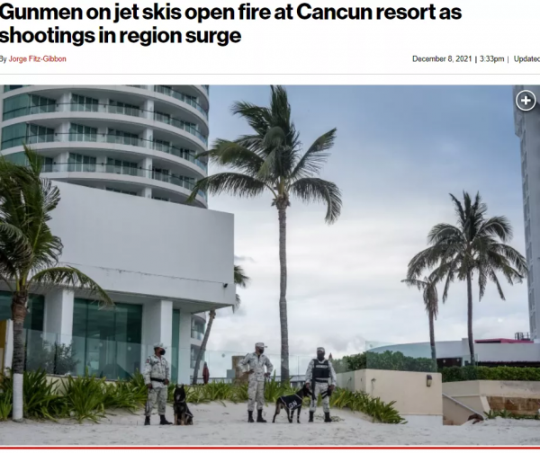 墨西哥坎昆突爆槍擊 5男子衝向海灘狂開槍 人們瘋狂尖叫逃命