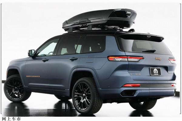 啞光定製塗裝+拼色內飾,Jeep大切諾基L改裝版!還配黑色車頂箱 啞光定製塗裝+拼色內飾,Jeep大切諾基L改裝版!還配黑色車頂箱