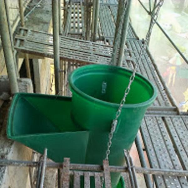 建築垃圾垂直輸送通道安裝方法