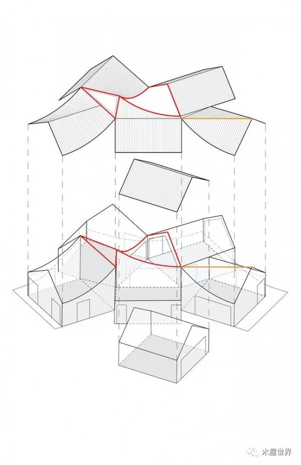 六方屋，流線型屋頂的現代穀倉式住宅