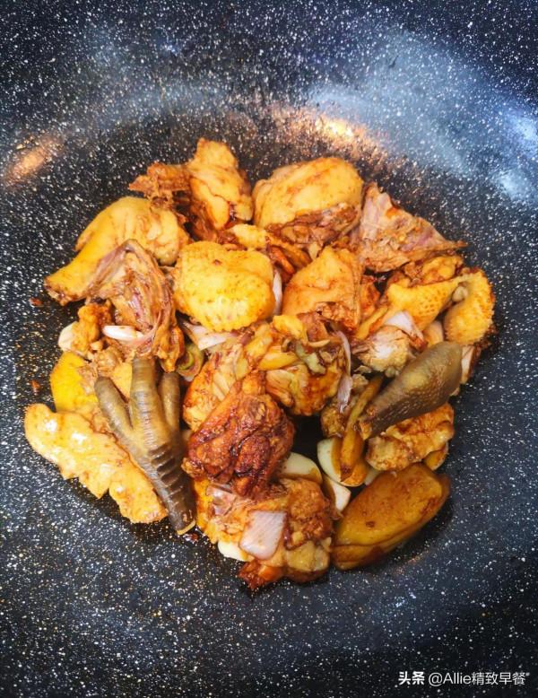 無糖無油的喜餅，適合減脂期做主食，搭配菱角雞，早餐不重樣，贊