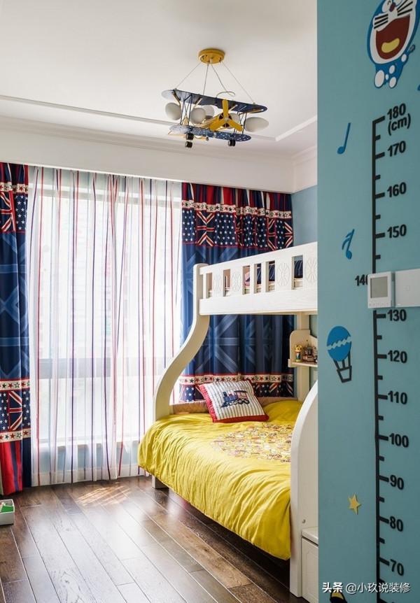 158㎡美式混搭裝修，全屋配色賞心悅目，背景牆更是讓人眼前一亮