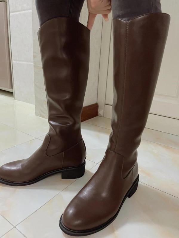 棕色系長筒靴 休閒 百搭
