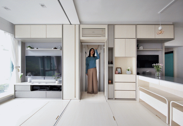 發現一位80後太太的50㎡“豪宅”，全屋塞滿櫃子，卻沒有絲毫俗氣