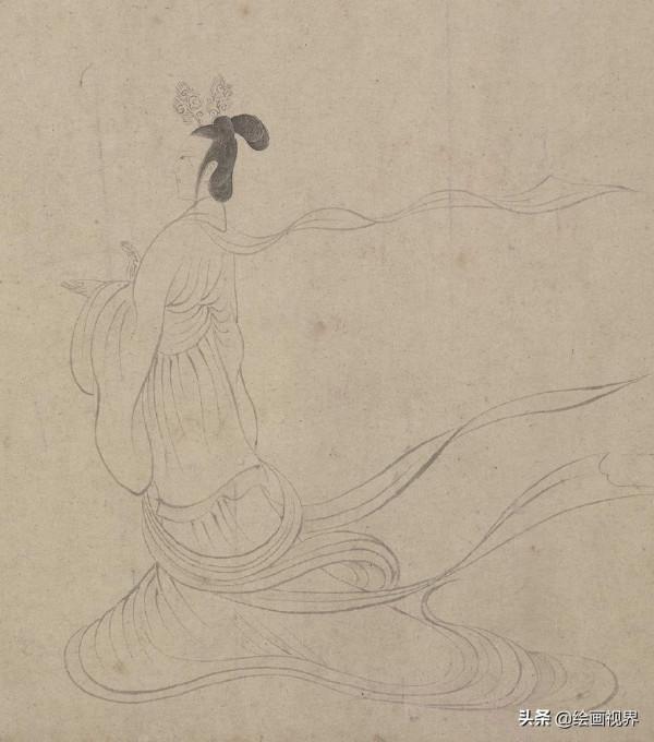 顧愷之筆下的白描侍女,線條流暢飄逸,造型完美典雅,意境深遠 顧愷之筆下的白描侍女,線條流暢飄逸,造型完美典雅,意境深遠