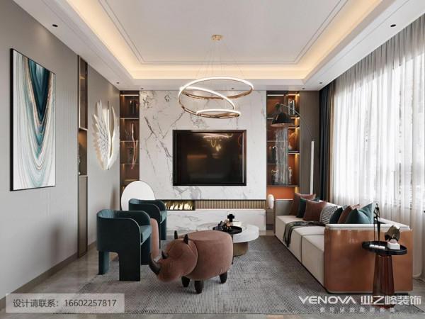 唐山熙唐尚院180平米輕奢裝修風格賞析｜業之峰裝飾
