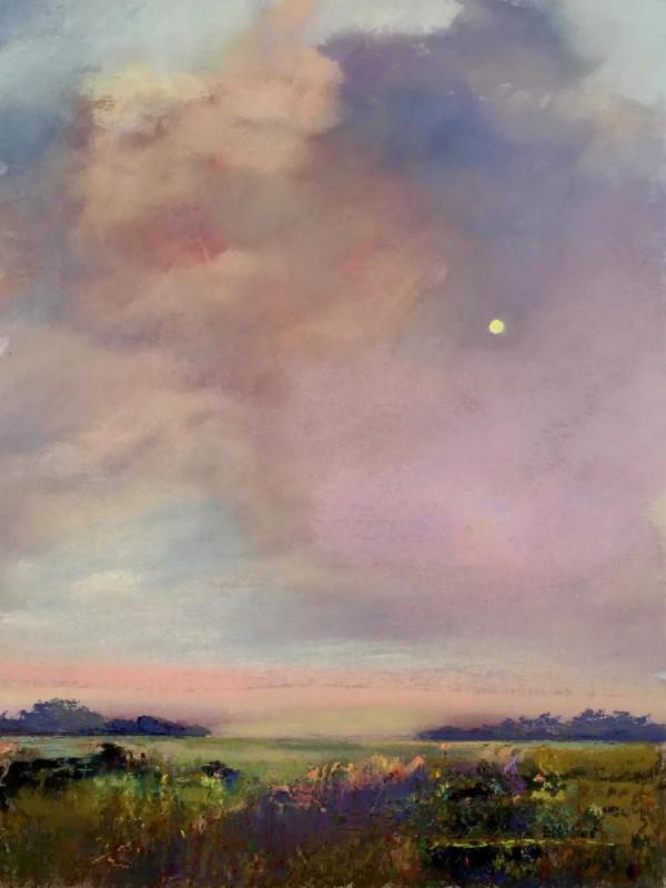 比利時女畫家伊芙&CenterDot;米勒粉彩畫中的天空之美，風景中最具情感