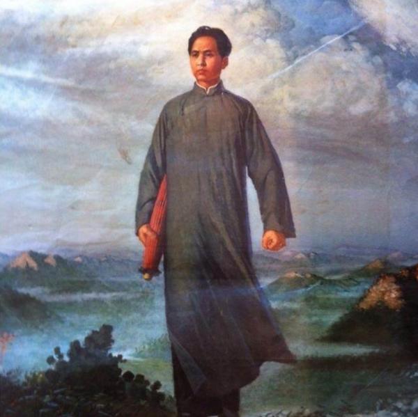 1959年，毛主席看到了他和母親唯一一張合影，沒有落淚也沒能說話