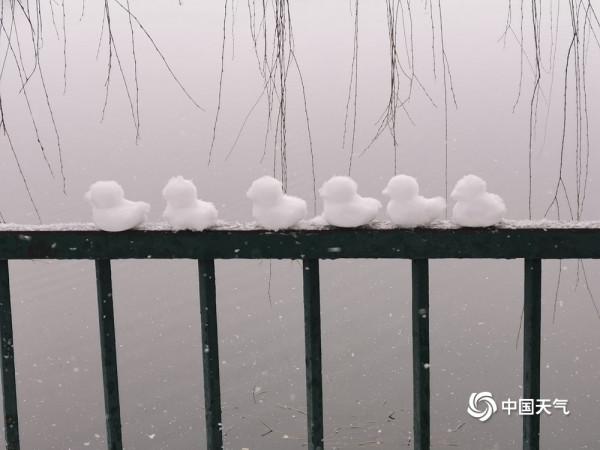 雪中景山公園北海公園 美如畫卷
