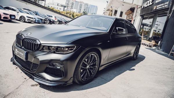 超帥低趴黑武士！寶馬3系貼TMD電光金屬黑