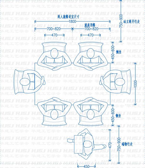 住宅餐桌精細化尺寸設計！HJSJ-2021