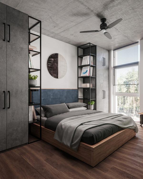 點點藍色帶來的深度和個性！2間60平小戶型設計