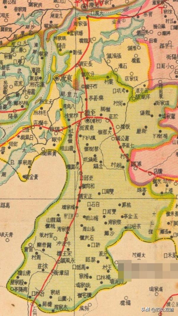 老地圖上的安徽省，1938年安徽省分縣明細地圖