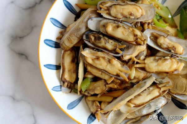 25元買了1斤蟶子，簡單一炒就是一盤美食，家常做法鮮香味美