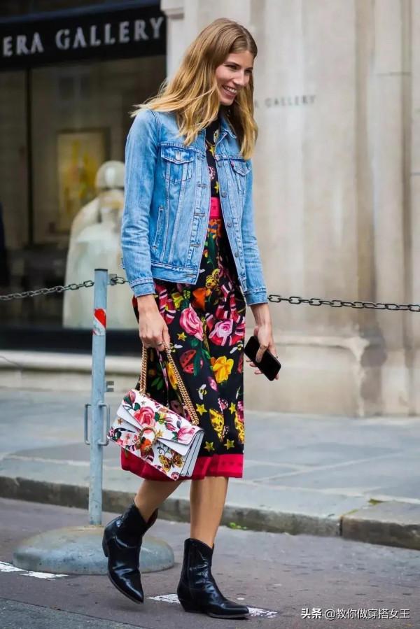 155身高牛仔外套穿搭