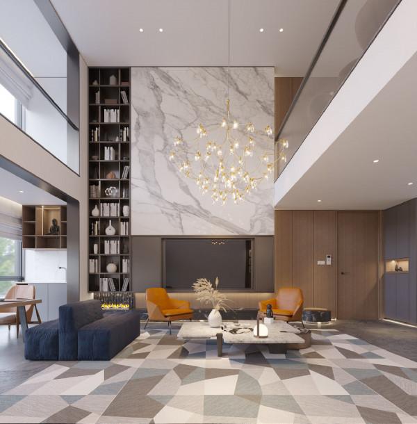 挑空複式樓現代風格設計案例