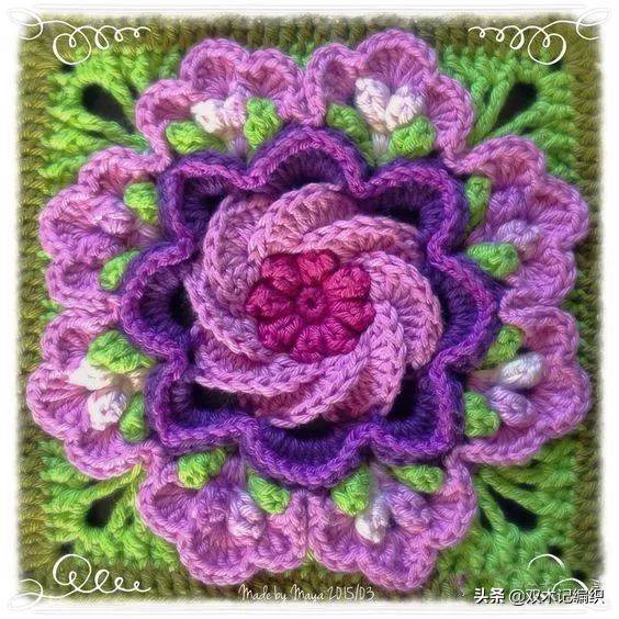 自從學會了鉤方格小花片，家裡大大小小的物件再也沒人比得上