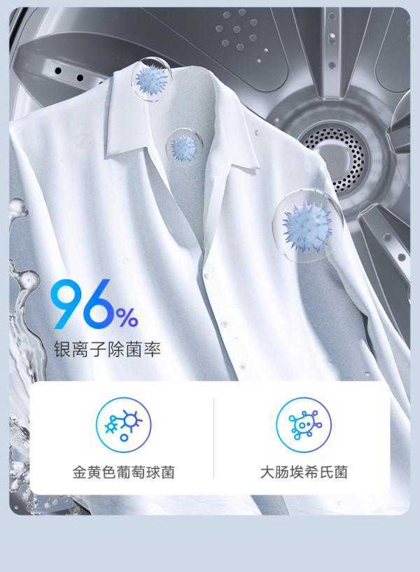 1799元，小米米家波輪洗衣機尊享版10kg：奈米銀離子除菌率96%