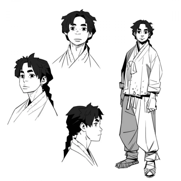 畫熱血漫畫的人設，真酷