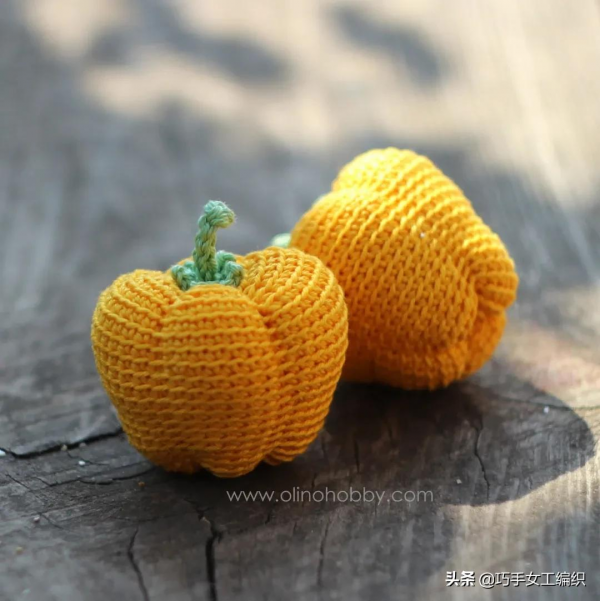 用零線就把蔬菜水果鉤得如此逼真，比新鮮的還要美